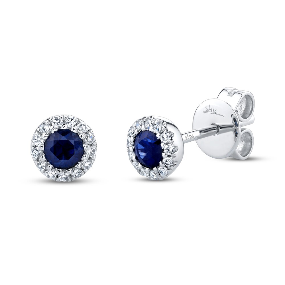 Shy Creation Sapphire Earrings 1/20 ct tw Diamonds 14K White Gold SC55002752 zyjuL6XF Shy Creation Sapphire Earrings 1/20 ct tw Diamonds 14K White Gold SC55002752 zyjuL6XF
