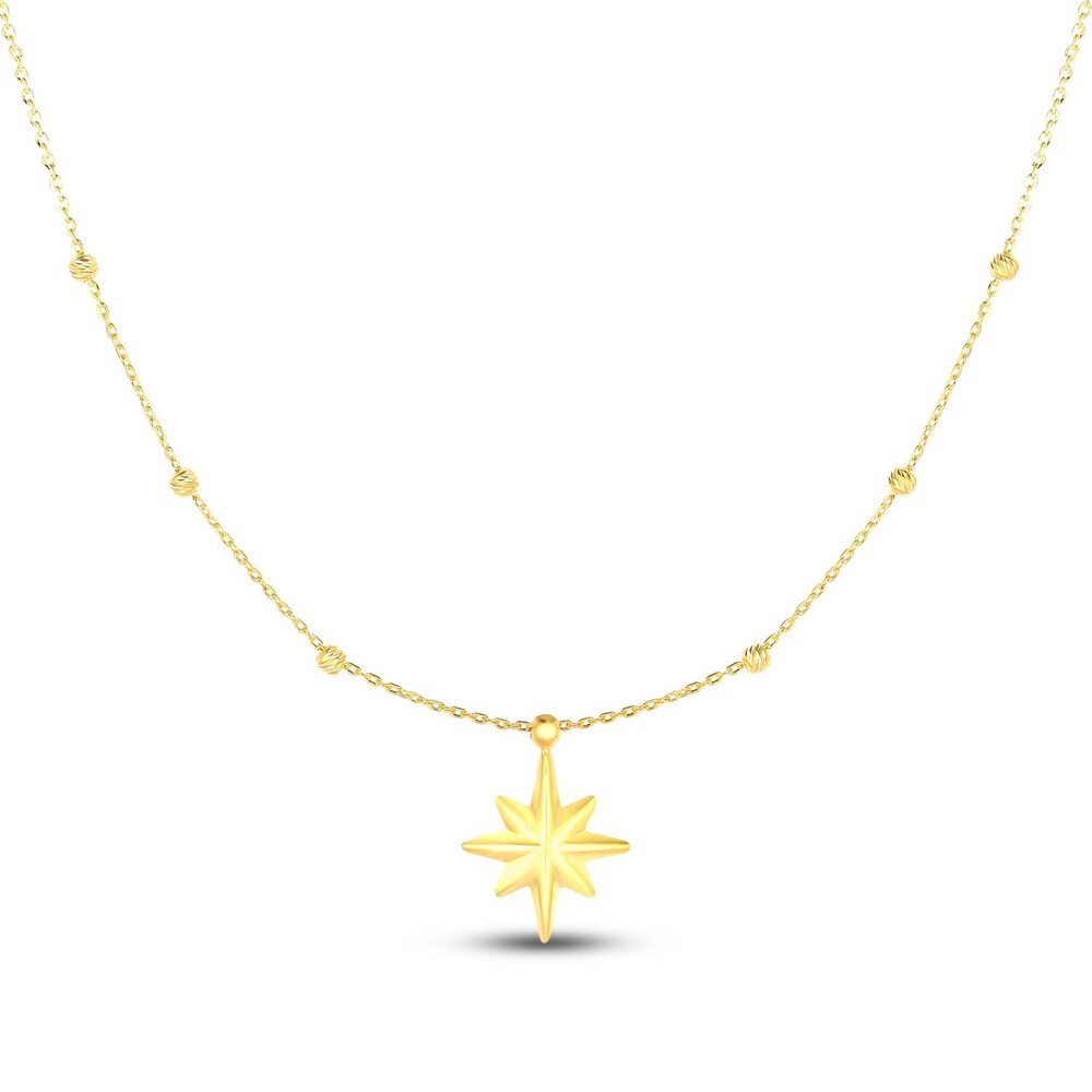 Star Necklace 14K Yellow Gold 03SogFbI