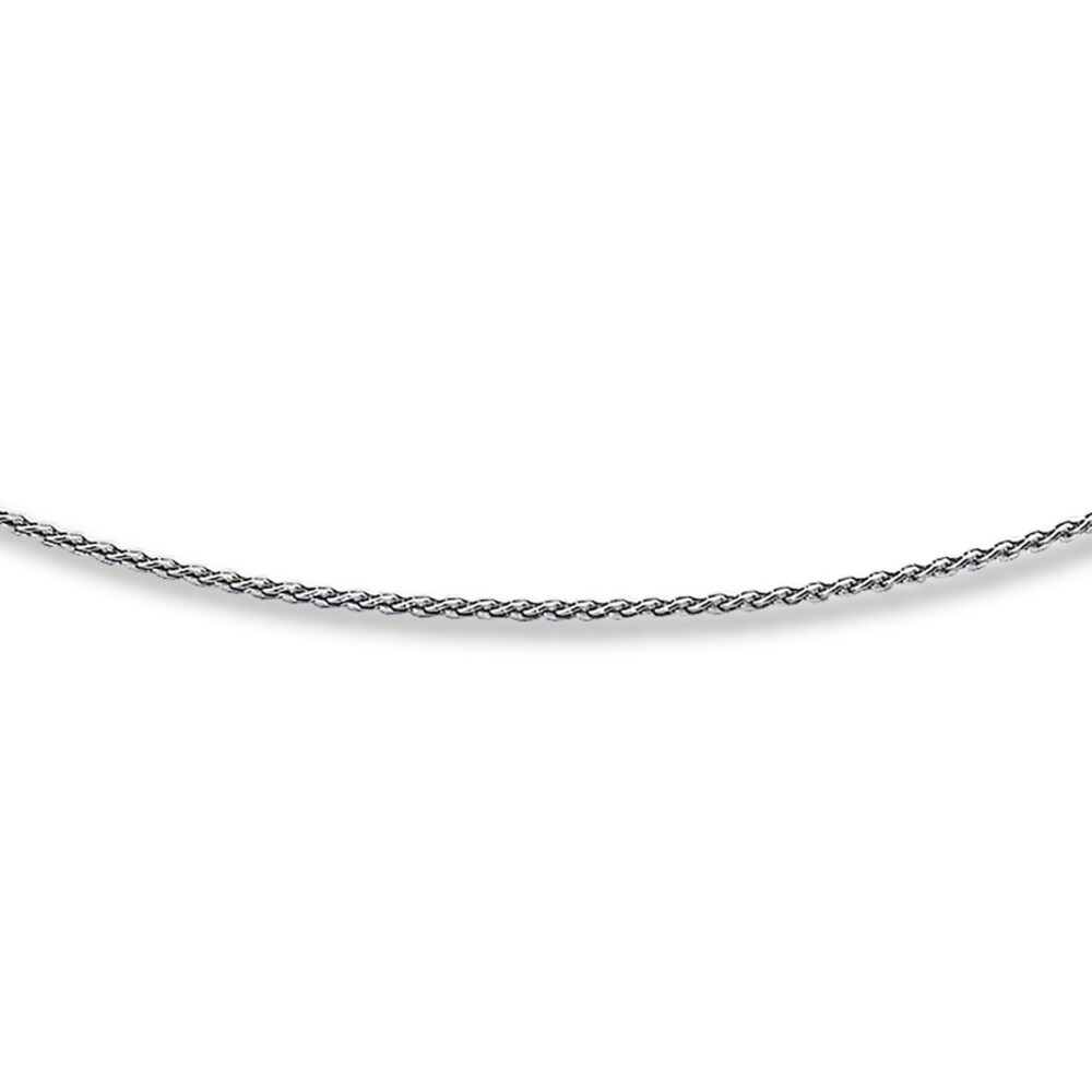 Wheat Chain 14K White Gold 18" Length 05jAI2jj