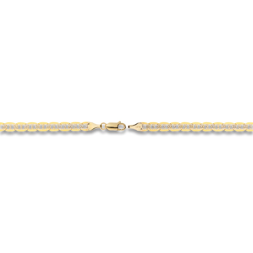 Faux Pave Mariner Chain Necklace 14K Yellow Gold 20\" 5.1mm 08q48PLS