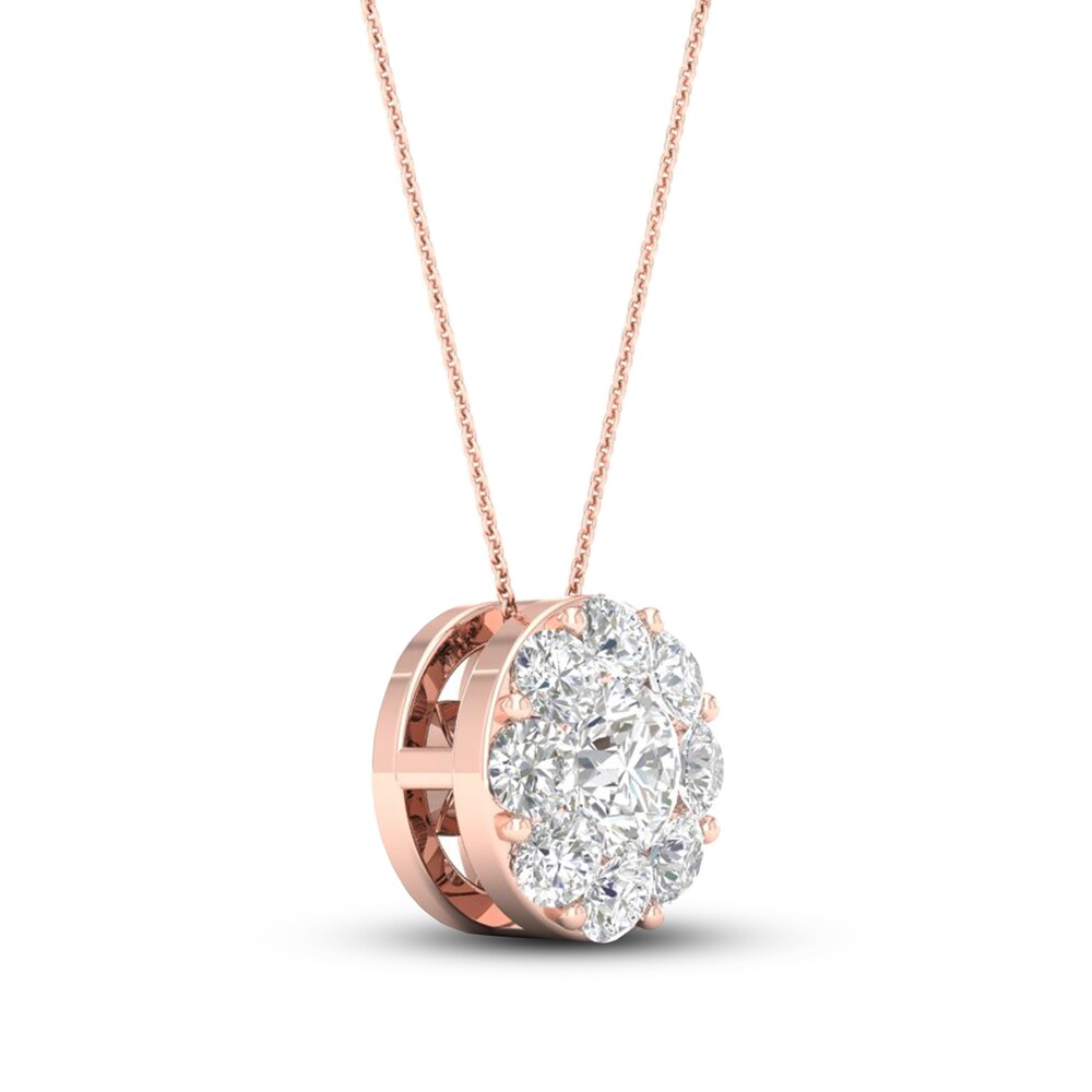Diamond Pendant Necklace 1/2 ct tw Round 10K Rose Gold 0FglBdKM Diamond Pendant Necklace 1/2 ct tw Round 10K Rose Gold 0FglBdKM