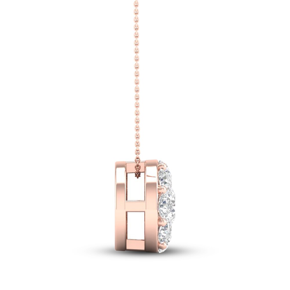 Diamond Pendant Necklace 1/2 ct tw Round 10K Rose Gold 0FglBdKM Diamond Pendant Necklace 1/2 ct tw Round 10K Rose Gold 0FglBdKM