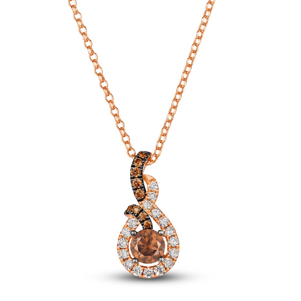 Le Vian Diamond Pendant Necklace 1 ct tw Round 14K Strawberry Gold 19" 0QimY2RH Le Vian Diamond Pendant Necklace 1 ct tw Round 14K Strawberry Gold 19" 0QimY2RH