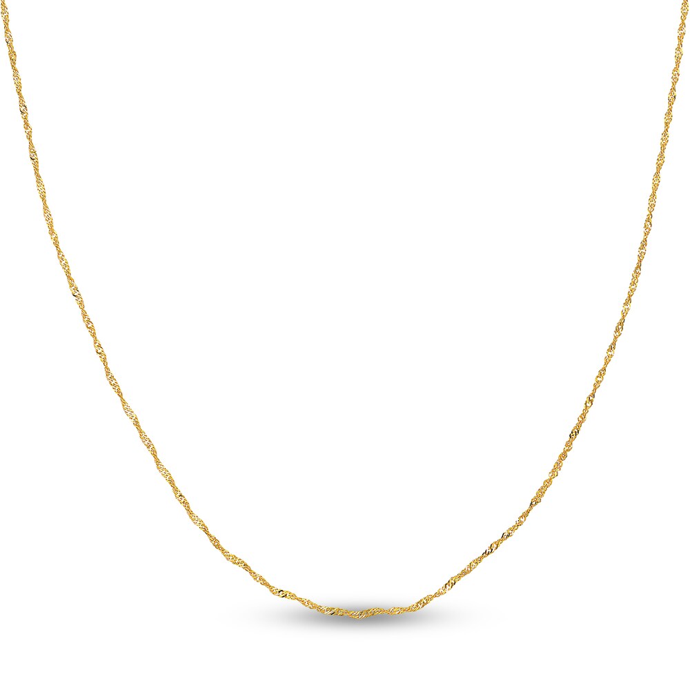 Singapore Chain Necklace 14K Yellow Gold 20" 0UFKGwj3 Singapore Chain Necklace 14K Yellow Gold 20" 0UFKGwj3