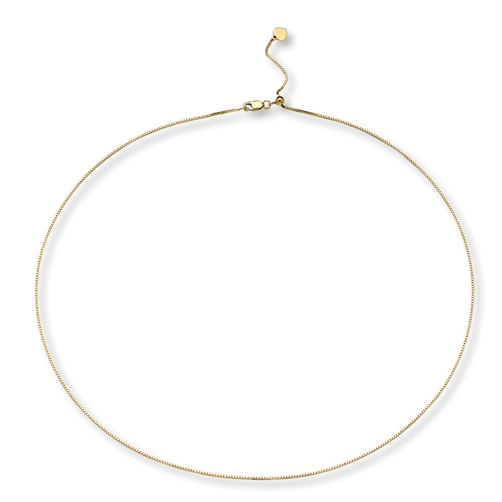 Adjustable Box Chain 14K Yellow Gold 16\"-20\" Length 0WjPToGP Adjustable Box Chain 14K Yellow Gold 16\"-20\" Length 0WjPToGP