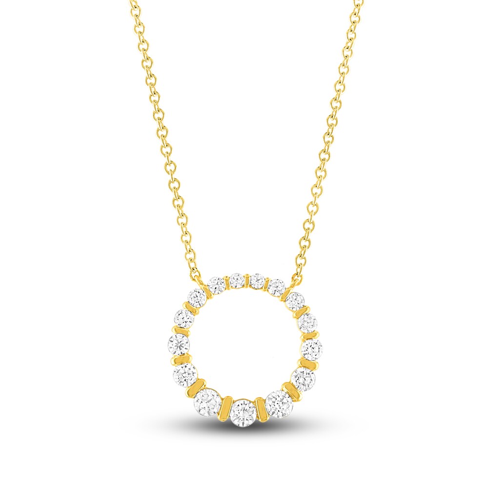 Hearts Desire Diamond Necklace 1/2 ct tw Round 18K Yellow Gold 0fV6yOmF Hearts Desire Diamond Necklace 1/2 ct tw Round 18K Yellow Gold 0fV6yOmF