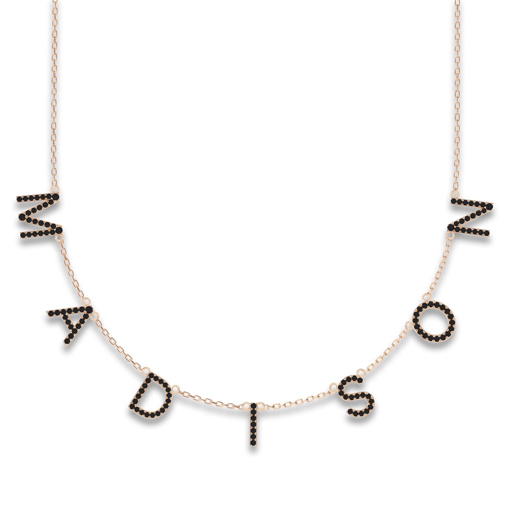 Juliette Maison Black Diamond Station Name Necklace 2 ct tw Round 10K Rose Gold 0pz8SxrL Juliette Maison Black Diamond Station Name Necklace 2 ct tw Round 10K Rose Gold 0pz8SxrL