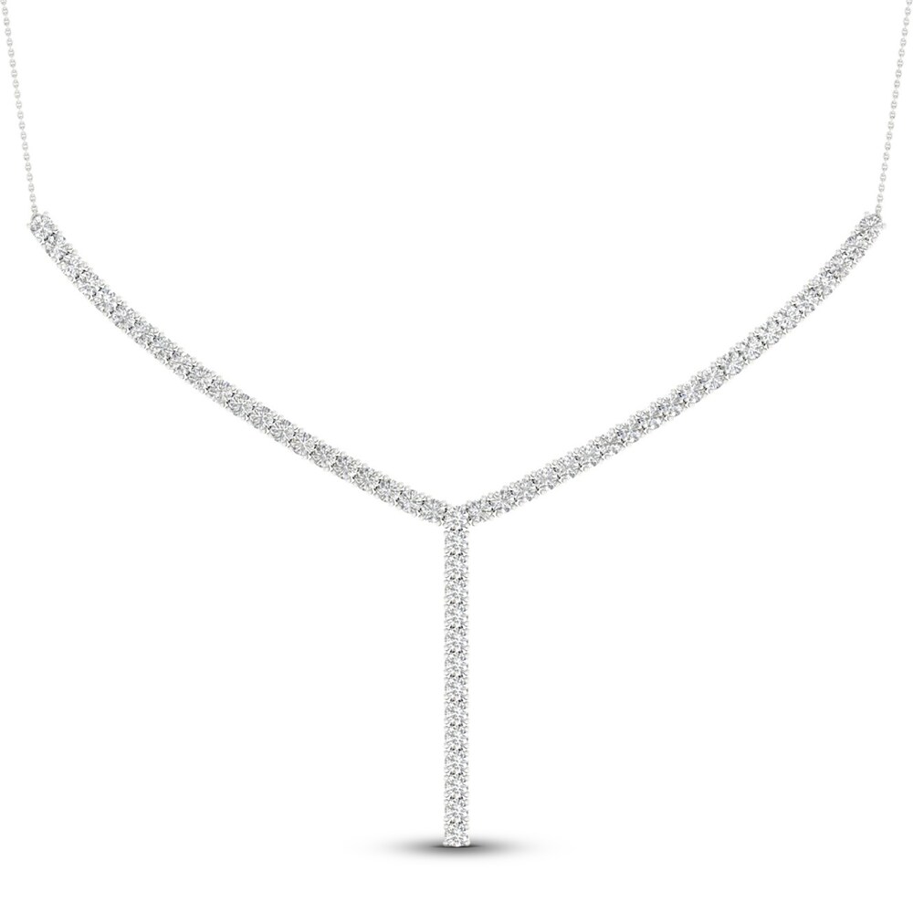 Lab-Created Diamond Y Necklace 5 ct tw Round 14K White Gold 0vdt3zt9 Lab-Created Diamond Y Necklace 5 ct tw Round 14K White Gold 0vdt3zt9