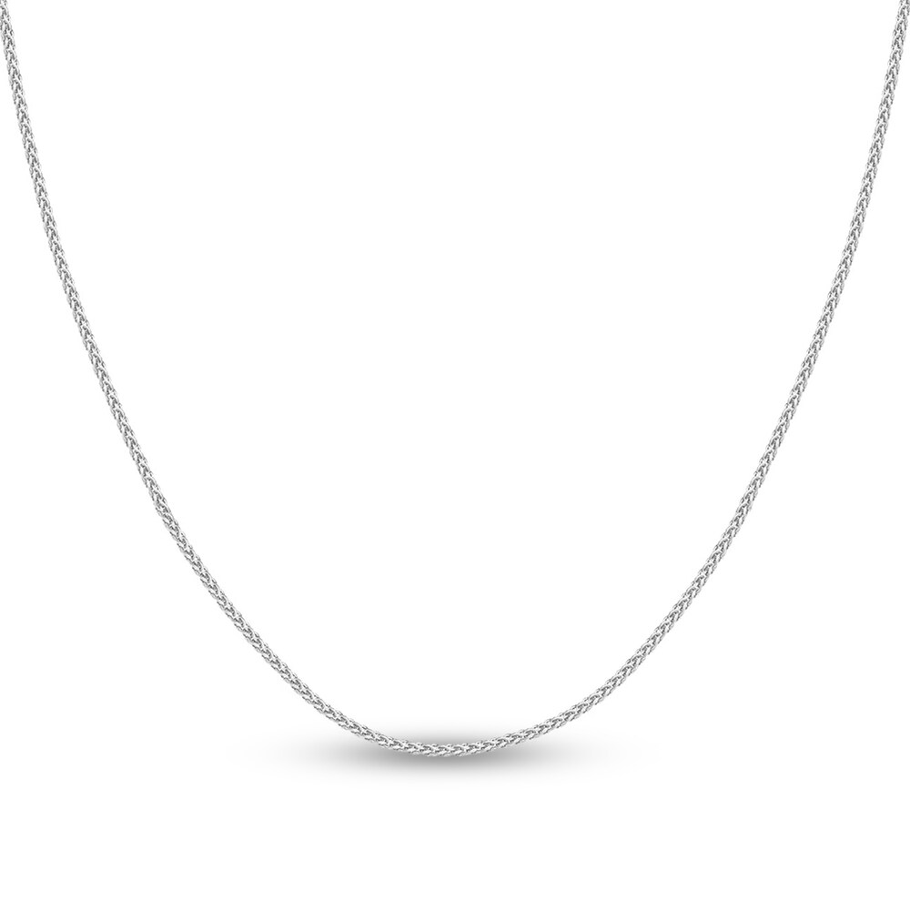 Round Wheat Chain Necklace 14K White Gold 22" 0yBAHhVr Round Wheat Chain Necklace 14K White Gold 22" 0yBAHhVr
