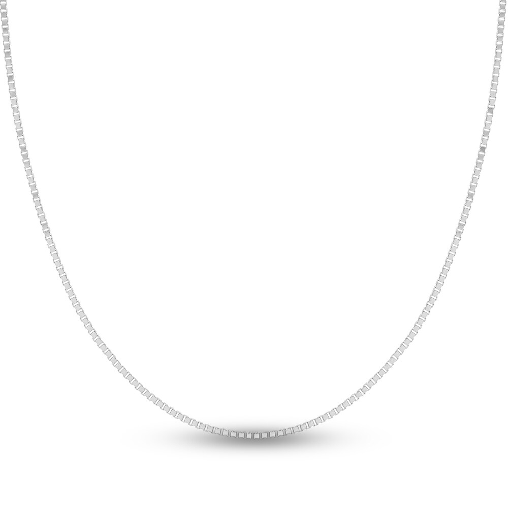 Box Chain Necklace 14K White Gold 20" 15Ye3MCV Box Chain Necklace 14K White Gold 20" 15Ye3MCV