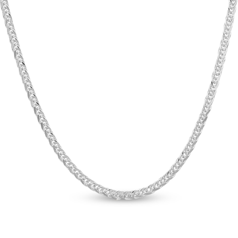 Square Wheat Chain Necklace 14K White Gold 24" 1Fa0PRK2 Square Wheat Chain Necklace 14K White Gold 24" 1Fa0PRK2