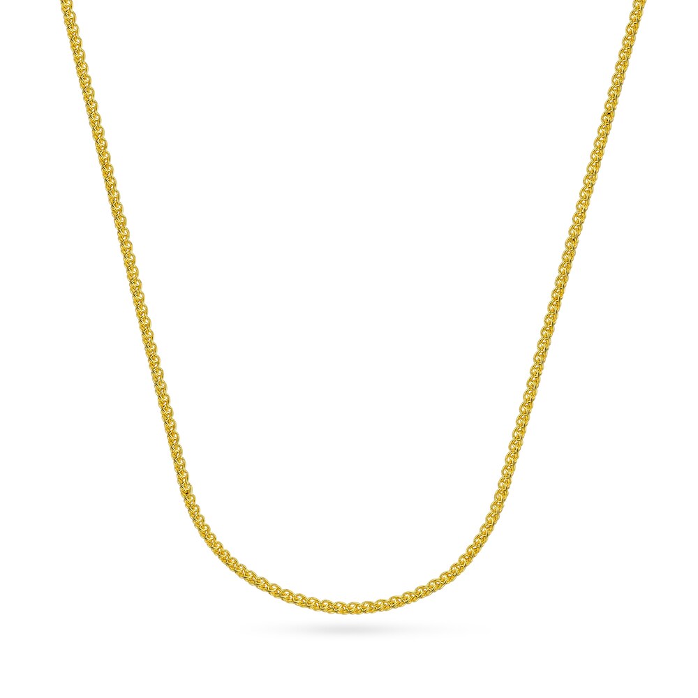 Wo Round Wheat Chain Necklace 18K Yellow Gold 20" 1RexA8H8 Wo Round Wheat Chain Necklace 18K Yellow Gold 20" 1RexA8H8
