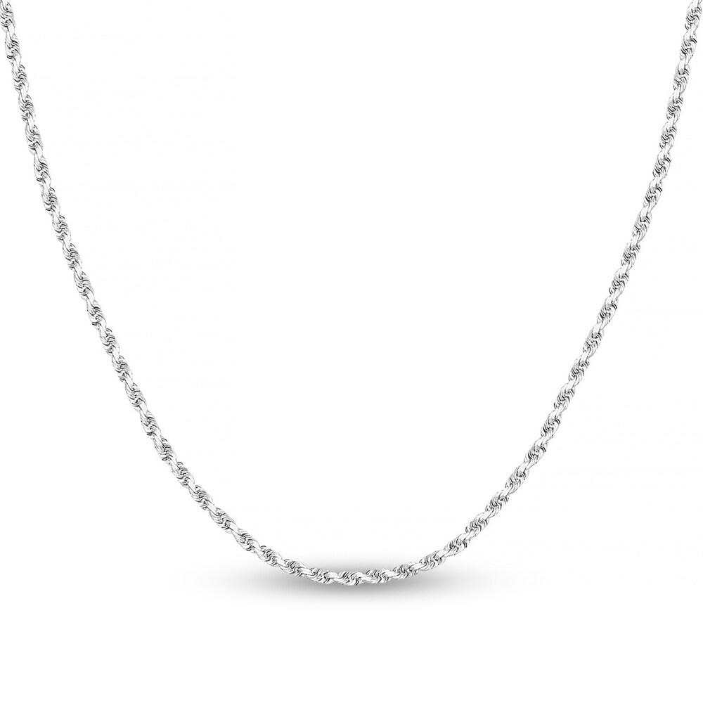 Diamond-Cut Rope Chain Necklace 14K White Gold 20" 1WtEGgf4 Diamond-Cut Rope Chain Necklace 14K White Gold 20" 1WtEGgf4