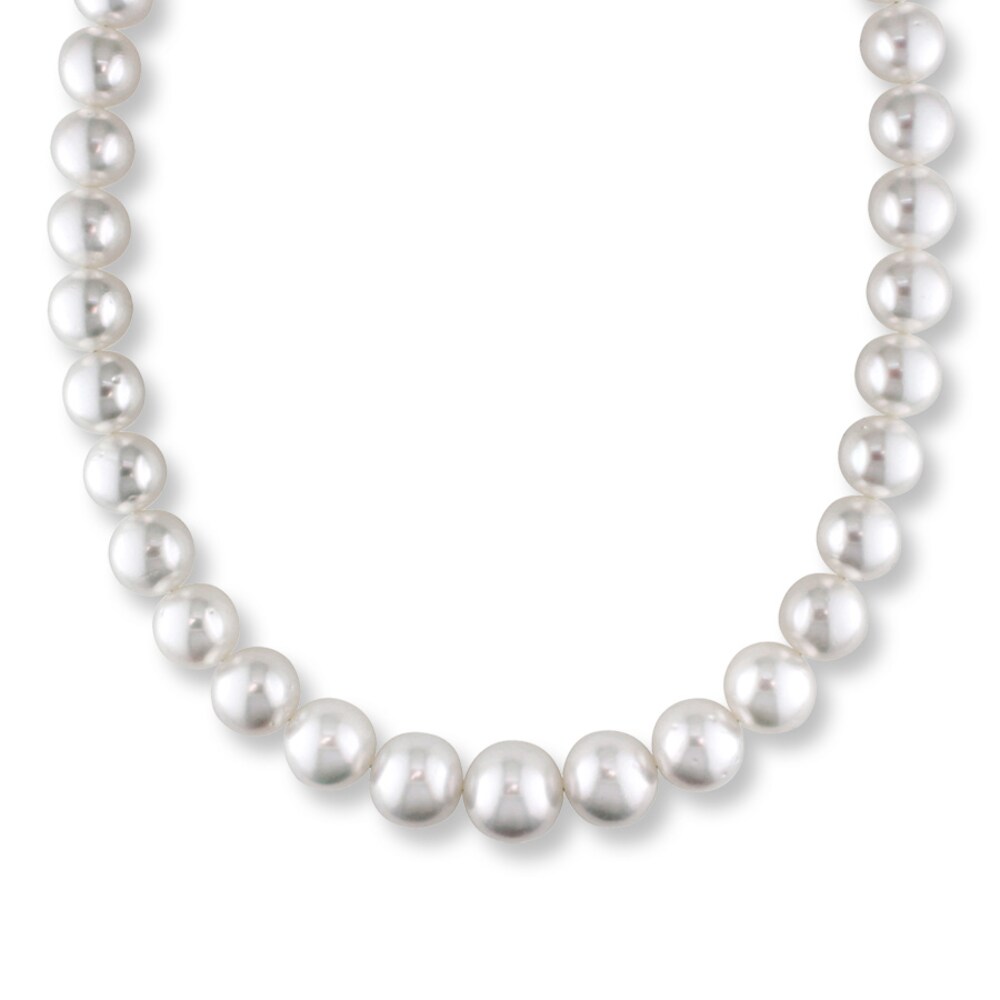 Cultured Pearl Necklace 14K Yellow Gold 18" Length 1mEHMn9U Cultured Pearl Necklace 14K Yellow Gold 18" Length 1mEHMn9U