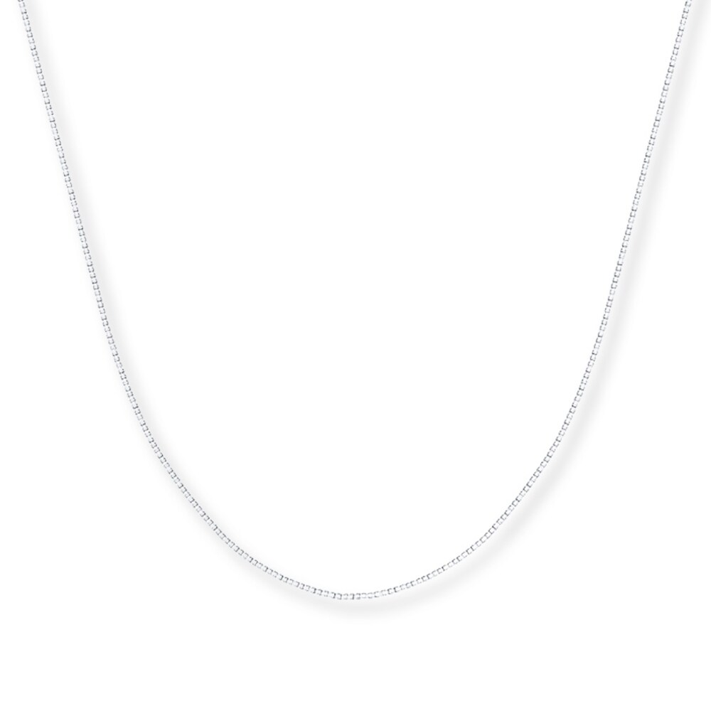 Box Chain 14K White Gold 18" Length 1r6AU1H9 Box Chain 14K White Gold 18" Length 1r6AU1H9