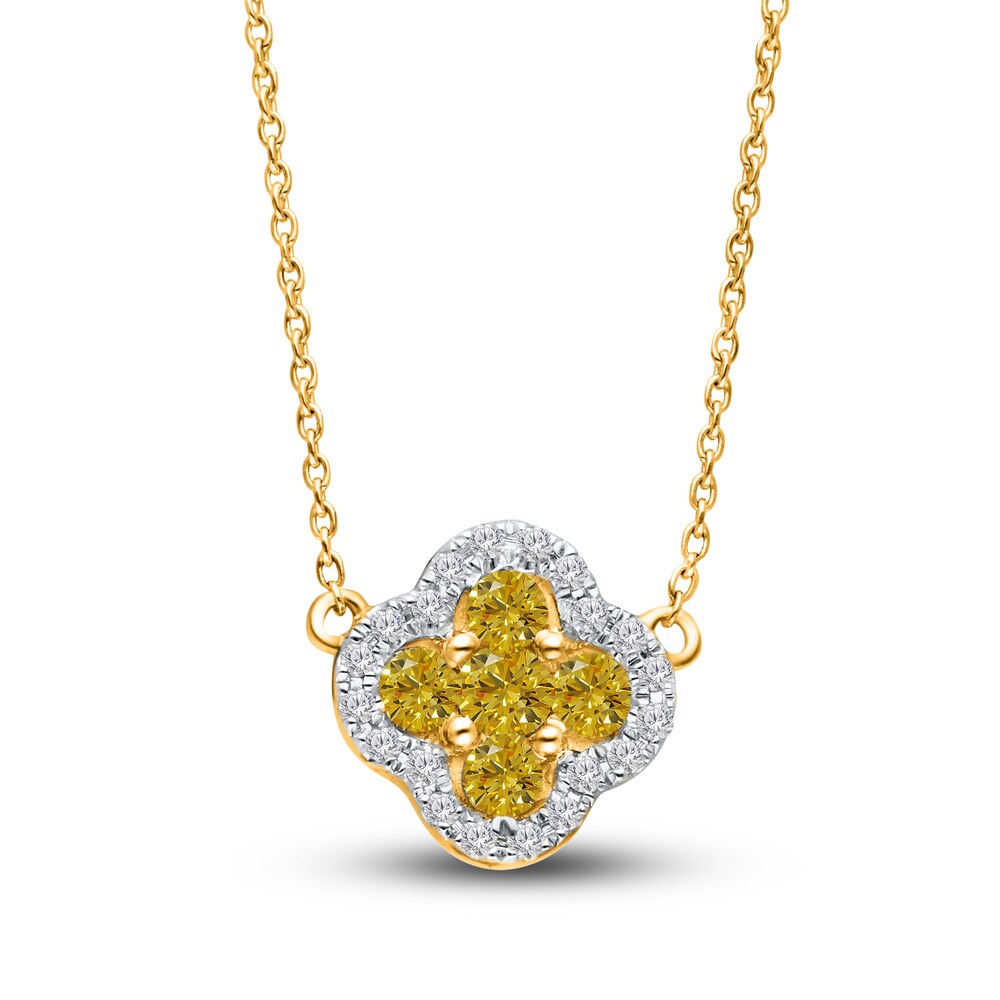 Kallati Natural Yellow Diamond Pendant Necklace 1/2 ct tw Round 14K Yellow Gold 2194hPkO Kallati Natural Yellow Diamond Pendant Necklace 1/2 ct tw Round 14K Yellow Gold 2194hPkO