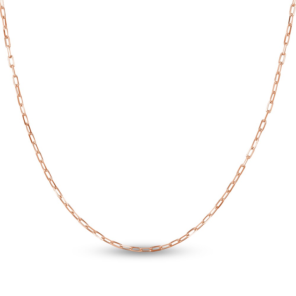 Paper Clip Chain Necklace 14K Rose Gold 22" 2G7HfaOE Paper Clip Chain Necklace 14K Rose Gold 22" 2G7HfaOE