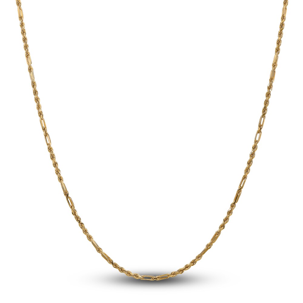 Diamond-Cut Rope Chain Necklace 14K Yellow Gold 22\" 2.5mm 2Wlfj5Ed
