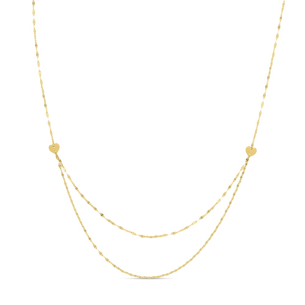 Tiered Chain Layer Necklace 14K Yellow Gold 2jWqVGJX