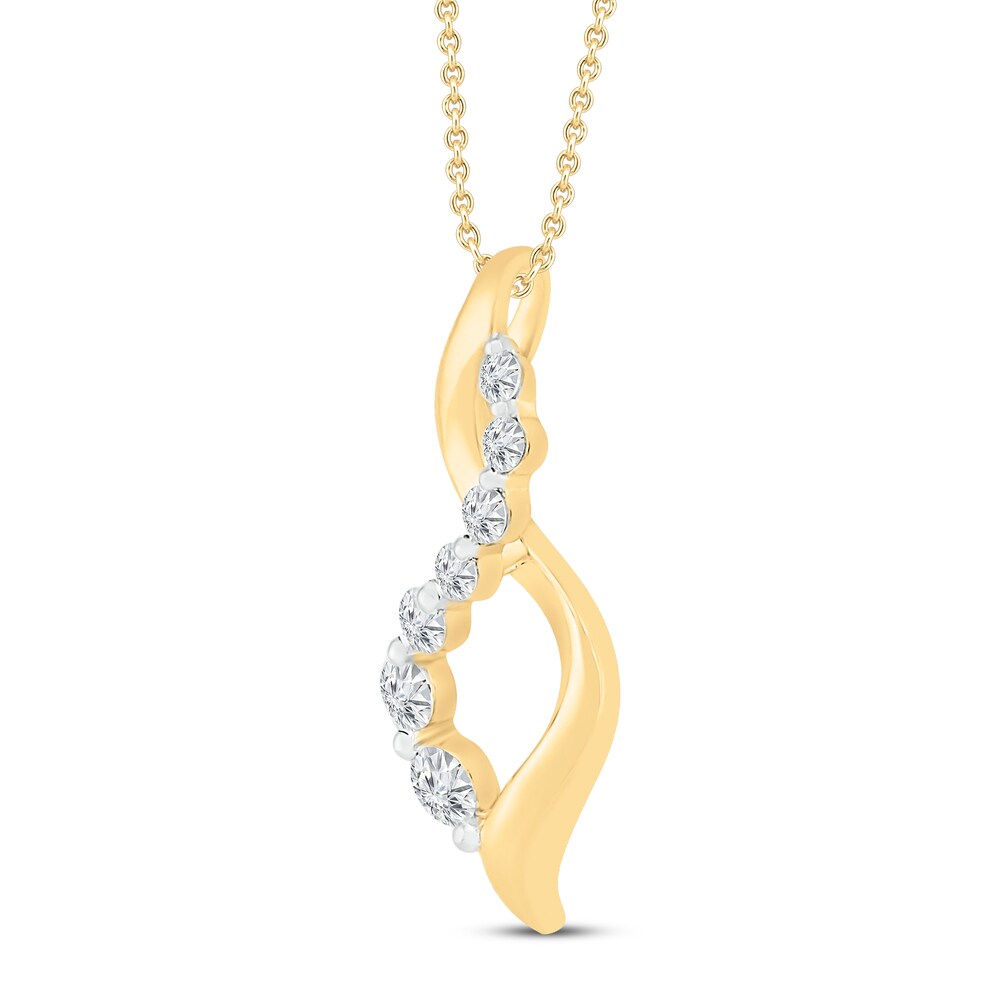 Diamond infinity Necklace 1/5 ct tw Round 10K Yellow Gold 2pCYzc2A Diamond infinity Necklace 1/5 ct tw Round 10K Yellow Gold 2pCYzc2A