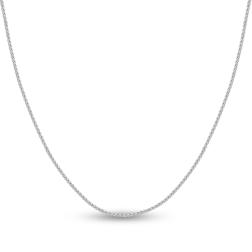 Round Wheat Chain Necklace 14K White Gold 18" 2yXlml1O Round Wheat Chain Necklace 14K White Gold 18" 2yXlml1O