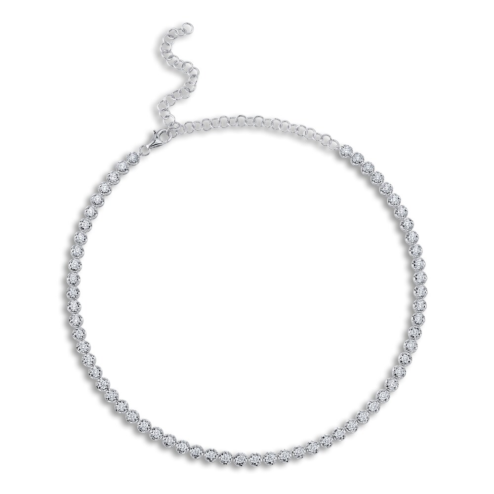 Shy Creation Diamond Necklace 4-3/4 ct tw Round 14K White Gold 18" SC55024326 32rFDYqa Shy Creation Diamond Necklace 4-3/4 ct tw Round 14K White Gold 18" SC55024326 32rFDYqa