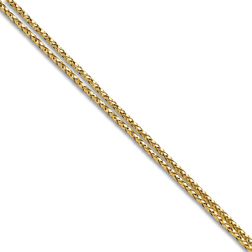 Double Strand Beaded Chain Necklace 14K Yellow Gold 17\" 34vpVxRm Double Strand Beaded Chain Necklace 14K Yellow Gold 17\" 34vpVxRm
