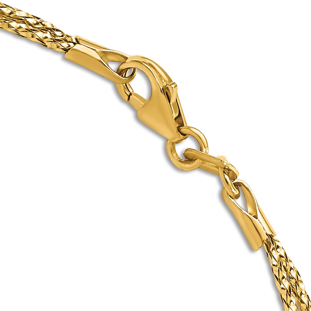 Double Strand Beaded Chain Necklace 14K Yellow Gold 17\" 34vpVxRm Double Strand Beaded Chain Necklace 14K Yellow Gold 17\" 34vpVxRm