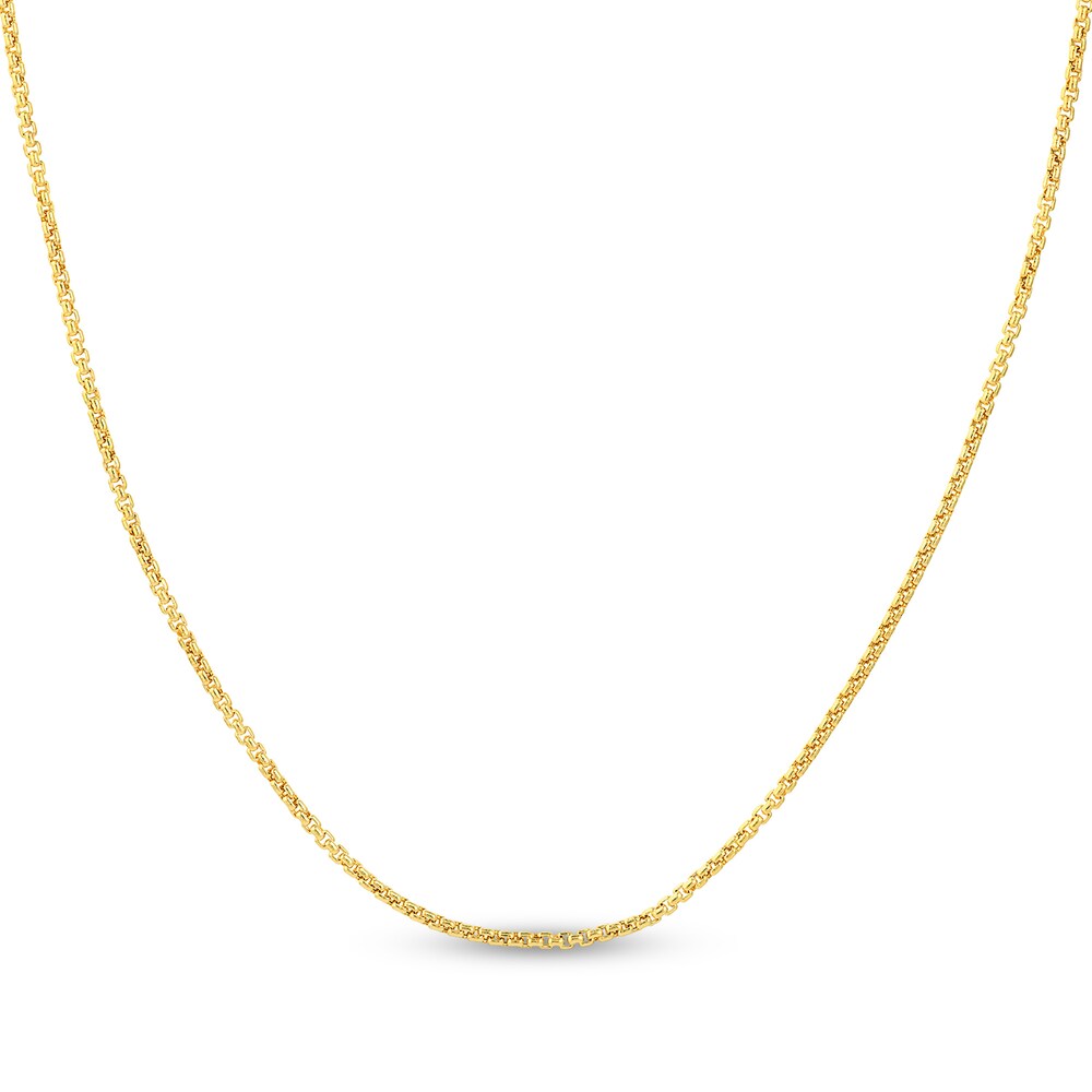 Hollow Round Box Chain Necklace 14K Yellow Gold 24" 36UmjuYB Hollow Round Box Chain Necklace 14K Yellow Gold 24" 36UmjuYB
