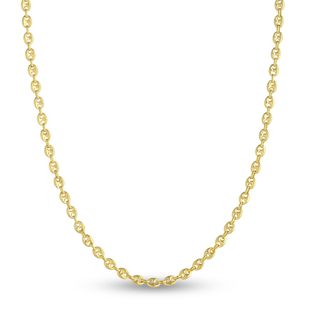 Puffy Mariner Link Necklace 14K Yellow Gold 20" 38bJTIqt Puffy Mariner Link Necklace 14K Yellow Gold 20" 38bJTIqt