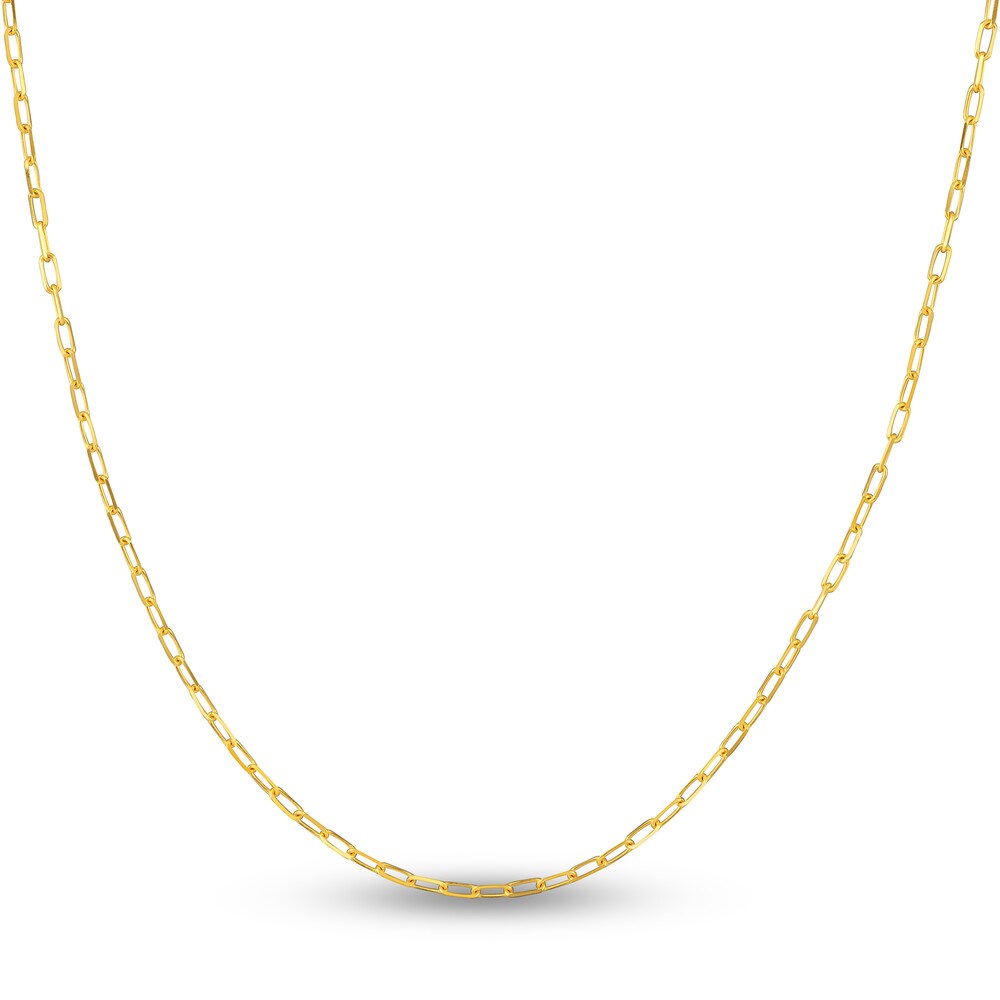Paper Clip Chain Necklace 14K Yellow Gold 16" 3YbI1Y1u Paper Clip Chain Necklace 14K Yellow Gold 16" 3YbI1Y1u
