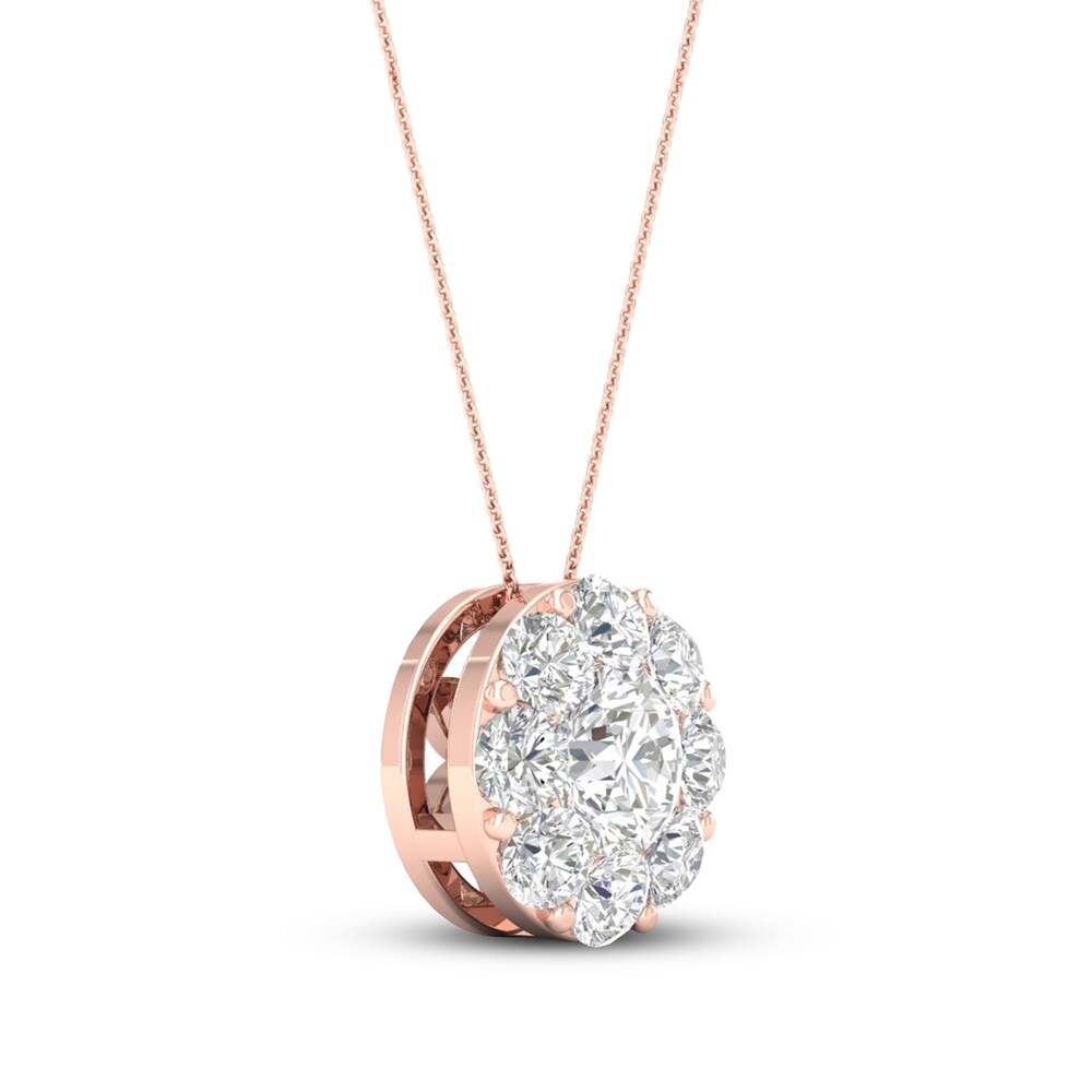 Diamond Pendant Necklace 1 ct tw Round 14K Rose Gold 3ljbStCL Diamond Pendant Necklace 1 ct tw Round 14K Rose Gold 3ljbStCL