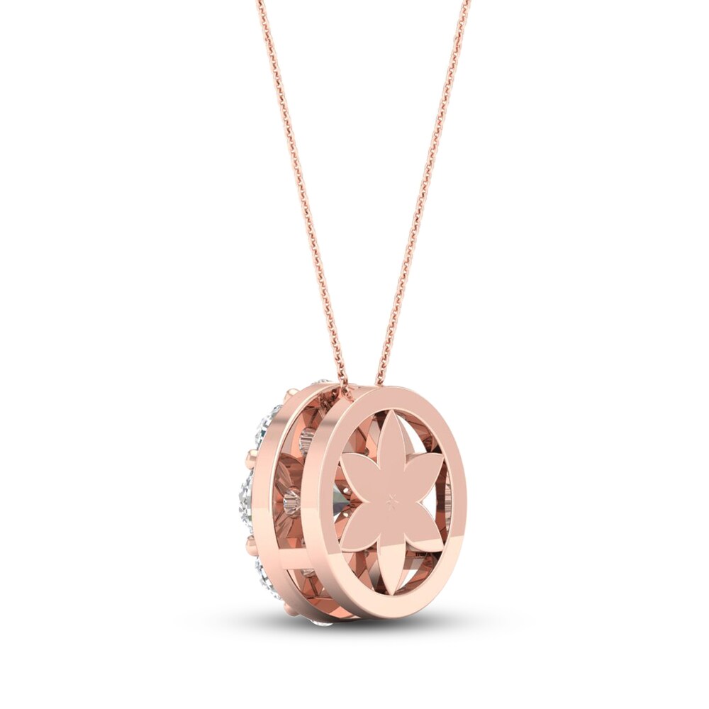 Diamond Pendant Necklace 1 ct tw Round 14K Rose Gold 3ljbStCL Diamond Pendant Necklace 1 ct tw Round 14K Rose Gold 3ljbStCL
