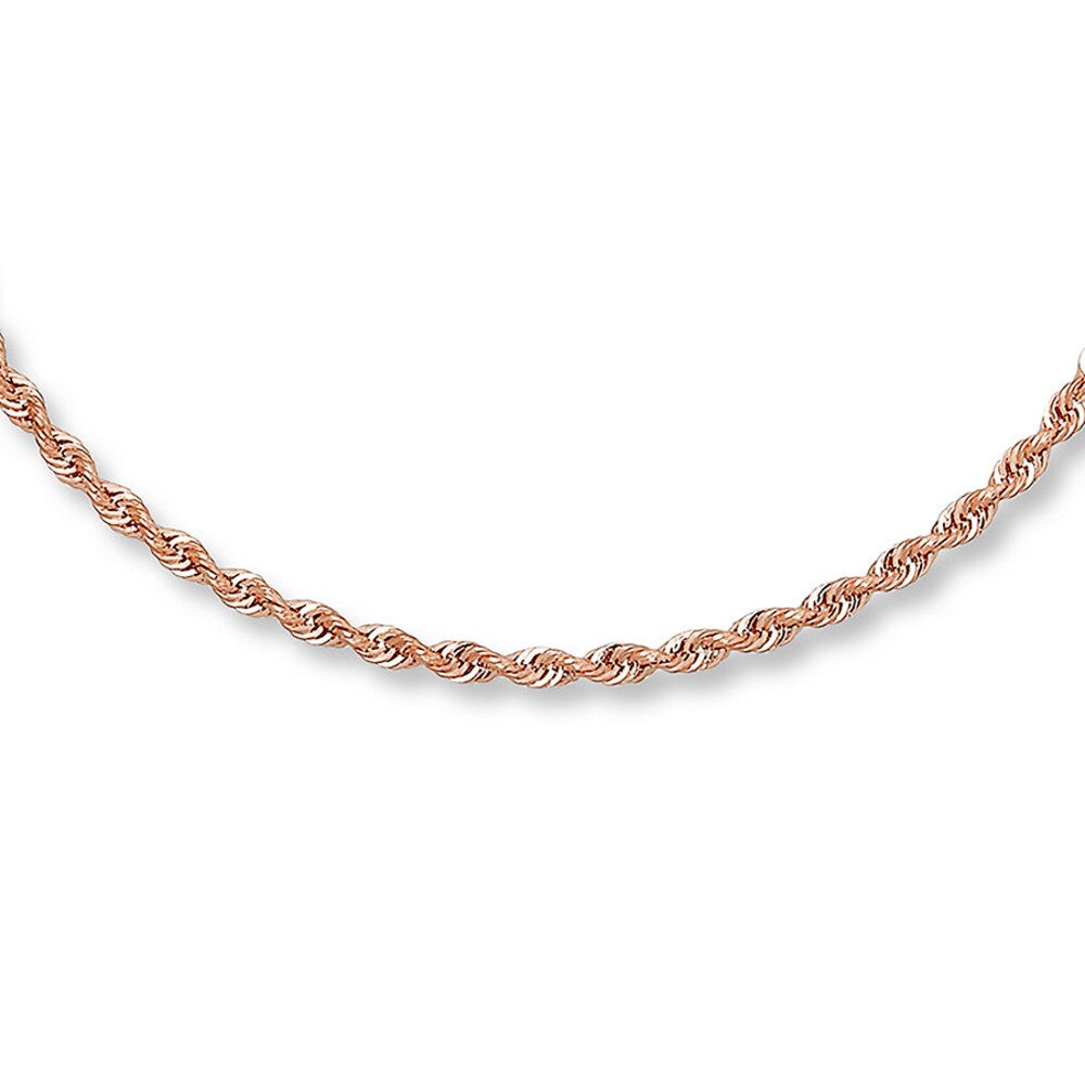 Rope Necklace 14K Rose Gold 22 Length 3rLw1cDd