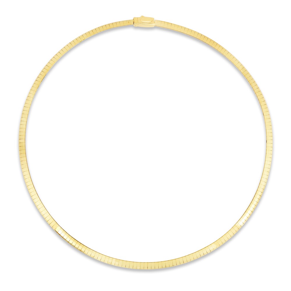 Reversible Necklace 14K Yellow Gold/Sterling Silver 4mm 3wvLJdNo