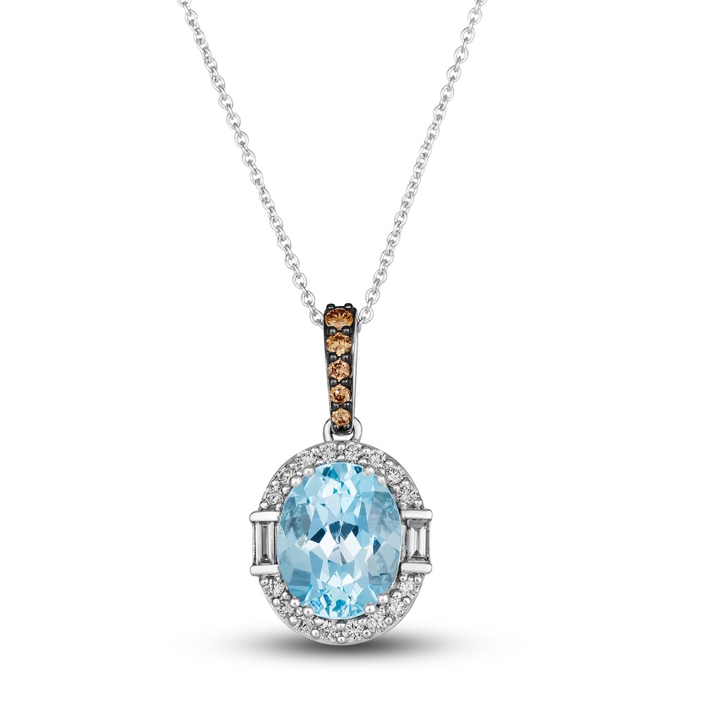 Le Vian Natural Blue Topaz Pendant Necklace 1/3 ct tw Diamonds 14K Vanilla Gold 19" 47xcw0AF Le Vian Natural Blue Topaz Pendant Necklace 1/3 ct tw Diamonds 14K Vanilla Gold 19" 47xcw0AF