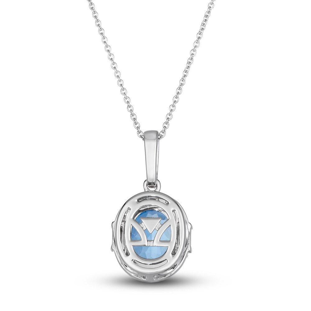 Le Vian Natural Blue Topaz Pendant Necklace 1/3 ct tw Diamonds 14K Vanilla Gold 19\" 47xcw0AF Le Vian Natural Blue Topaz Pendant Necklace 1/3 ct tw Diamonds 14K Vanilla Gold 19\" 47xcw0AF