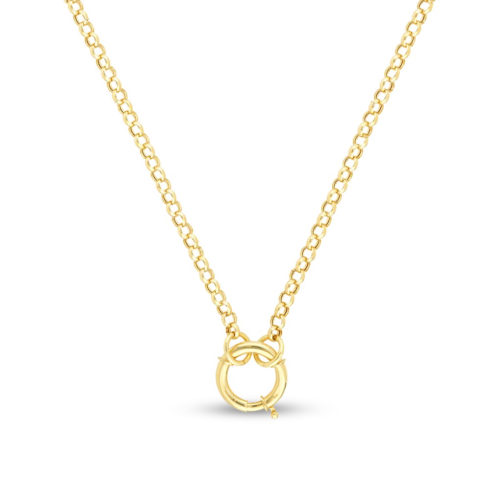 Hollow Rolo Chain Necklace 14K Yellow Gold 4BFa2Uul Hollow Rolo Chain Necklace 14K Yellow Gold 4BFa2Uul