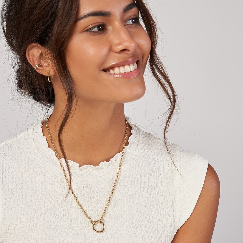 Hollow Rolo Chain Necklace 14K Yellow Gold 4BFa2Uul Hollow Rolo Chain Necklace 14K Yellow Gold 4BFa2Uul