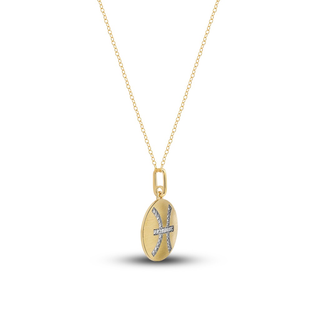Diamond Pisces Zodiac Pendant Necklace 1/10 ct tw Round 14K Yellow Gold 4EvBEyFq Diamond Pisces Zodiac Pendant Necklace 1/10 ct tw Round 14K Yellow Gold 4EvBEyFq