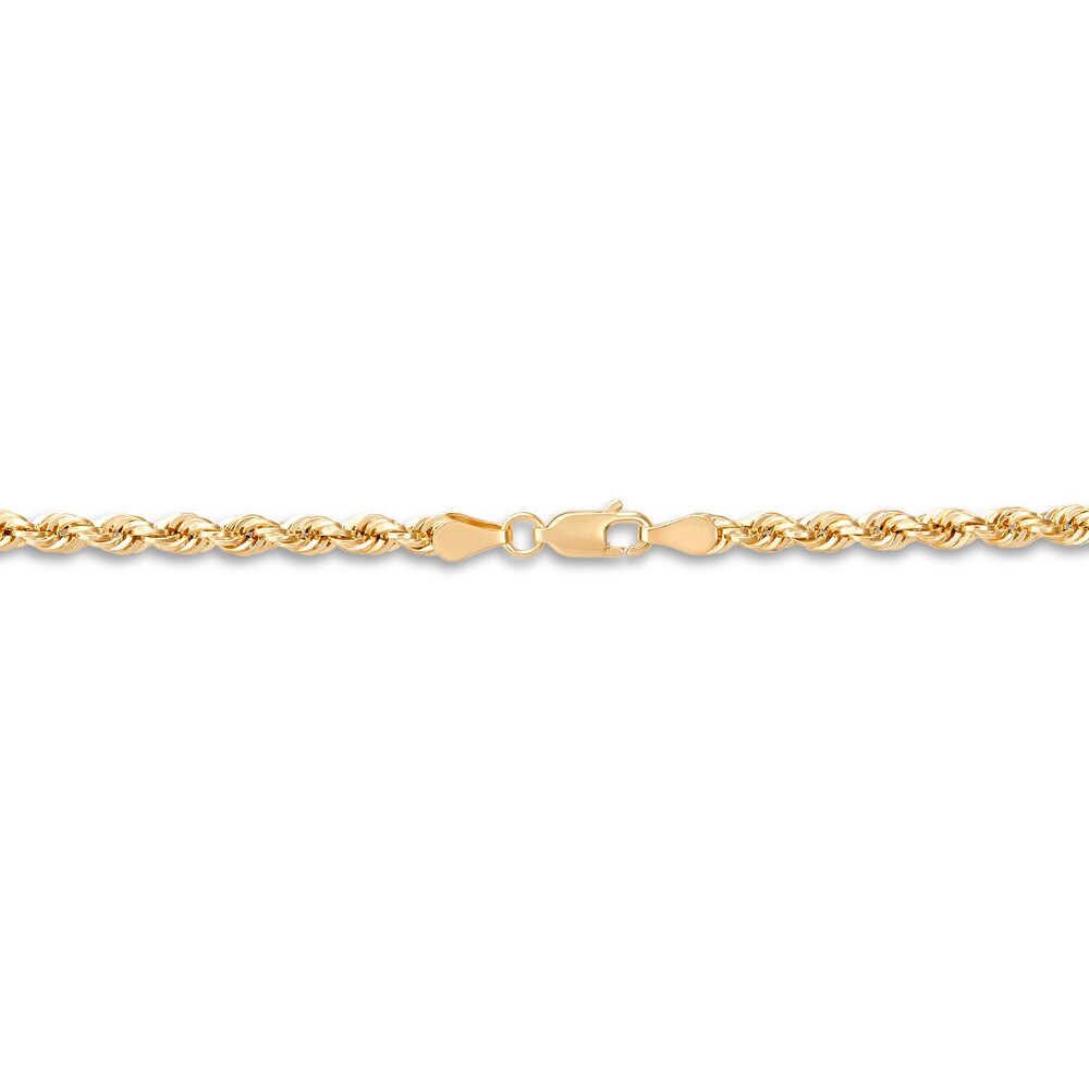 Cross Rope Chain Necklace 10K Yellow Gold 4lpsi22u