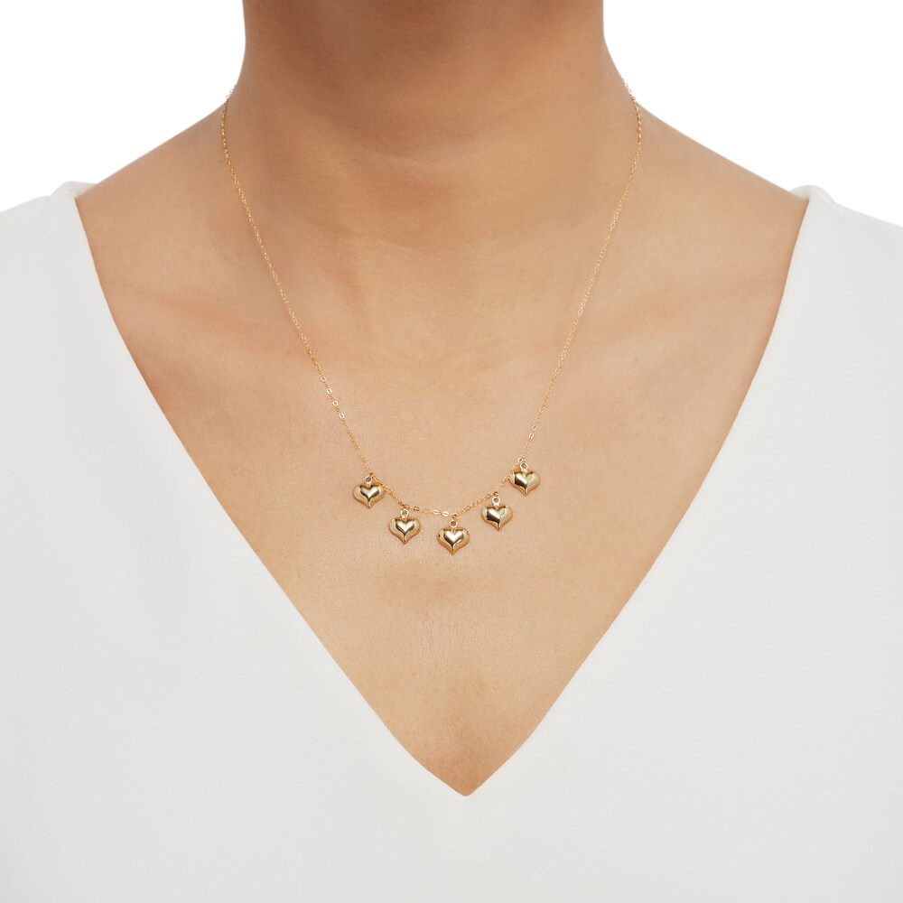 5 Dangle Heart Necklace 10K Yellow Gold 4oaGq00p 5 Dangle Heart Necklace 10K Yellow Gold 4oaGq00p