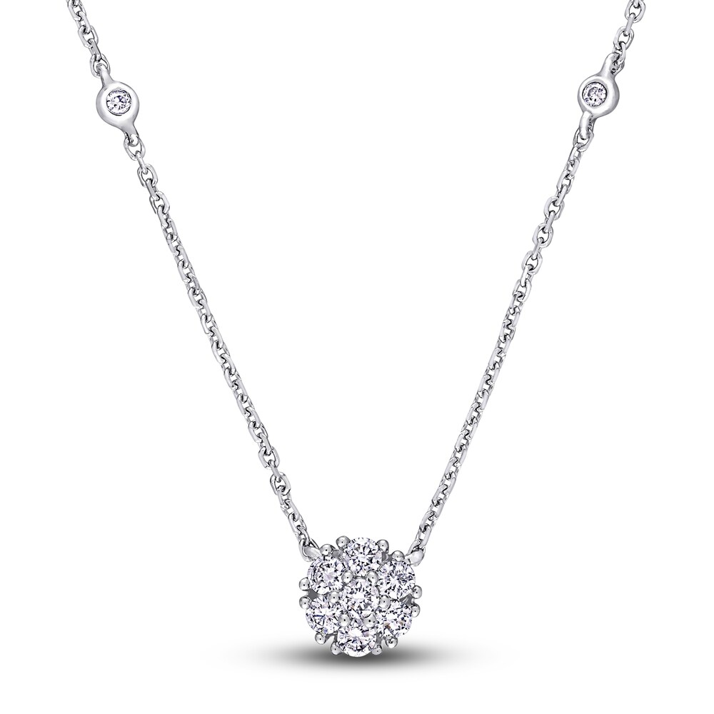 Diamond Necklace 1/3 ct tw Round 14K White Gold 16\" 4zKjC9nO Diamond Necklace 1/3 ct tw Round 14K White Gold 16\" 4zKjC9nO