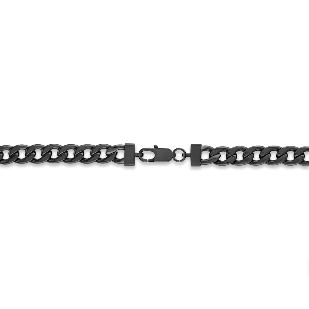 Curb Chain Necklace Black Ion-Plated Stainless Steel 5HqGQLry Curb Chain Necklace Black Ion-Plated Stainless Steel 5HqGQLry