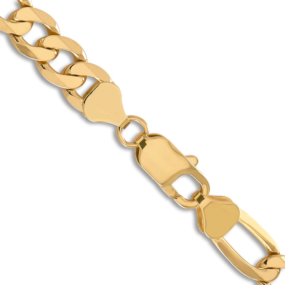 Flat Figaro Chain Necklace 14K Yellow Gold 22\" 7.5mm 5dqOHtic Flat Figaro Chain Necklace 14K Yellow Gold 22\" 7.5mm 5dqOHtic