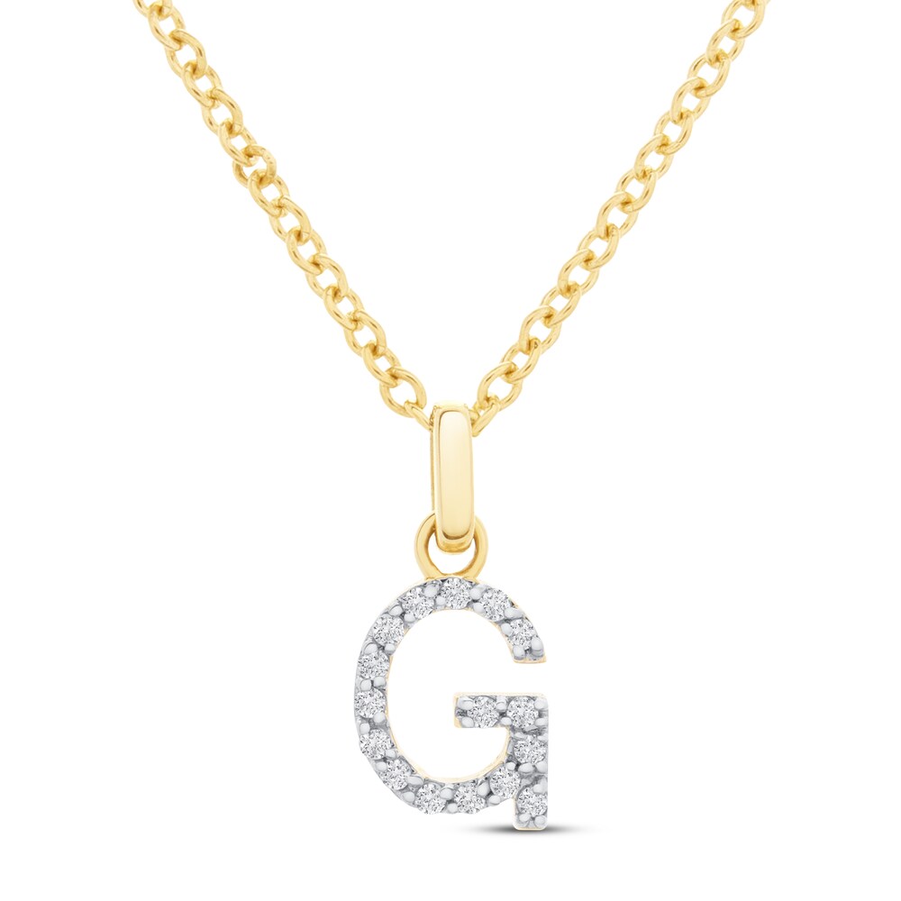 Diamond Letter G Necklace 1/10 ct tw Round 10K Yellow Gold 5exJaXb8 Diamond Letter G Necklace 1/10 ct tw Round 10K Yellow Gold 5exJaXb8