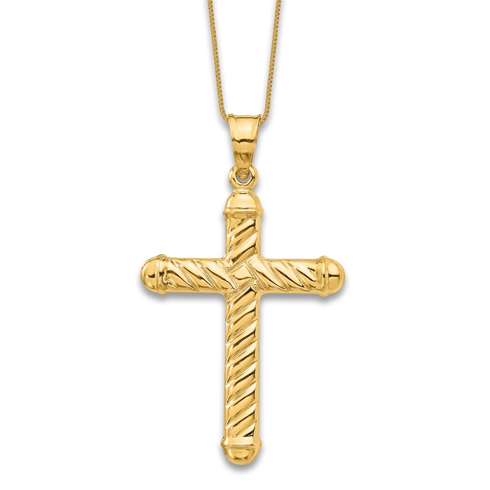 Cross Pendant Necklace 14K Yellow Gold 18" 5neanthl Cross Pendant Necklace 14K Yellow Gold 18" 5neanthl