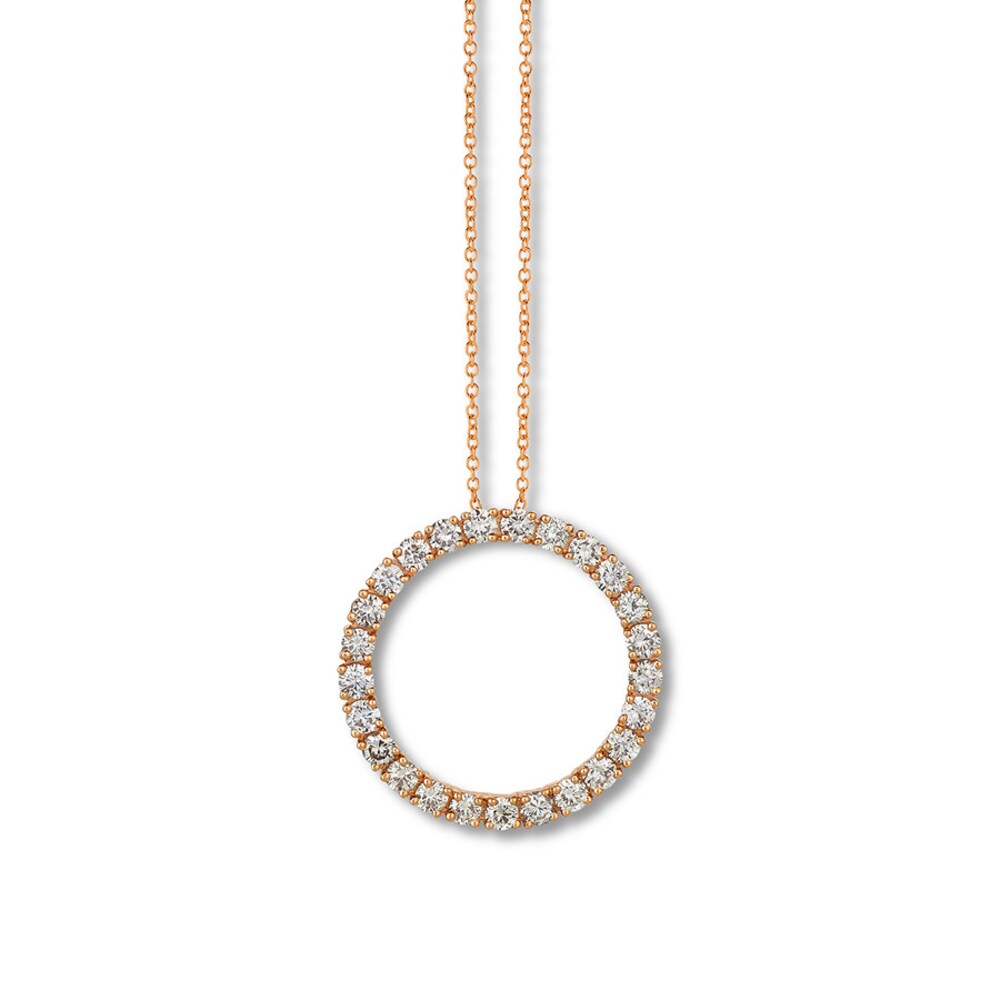 Le Vian Diamond Circle Necklace 1-1/3 ct tw 14K Strawberry Gold 5vEx7UVT Le Vian Diamond Circle Necklace 1-1/3 ct tw 14K Strawberry Gold 5vEx7UVT