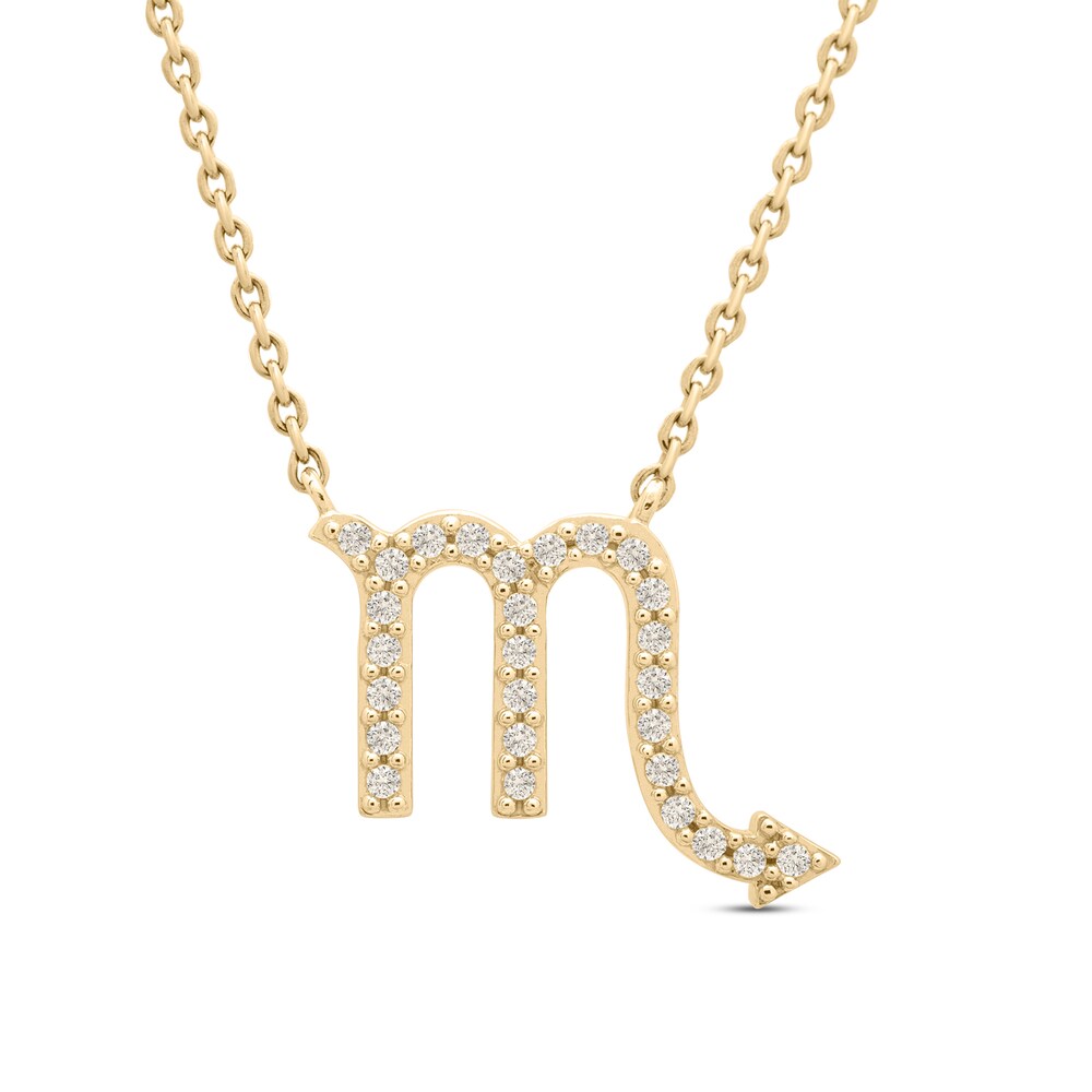 Diamond Scorpio Necklace 1/10 ct tw 10K Yellow Gold 6HTZNNpr Diamond Scorpio Necklace 1/10 ct tw 10K Yellow Gold 6HTZNNpr