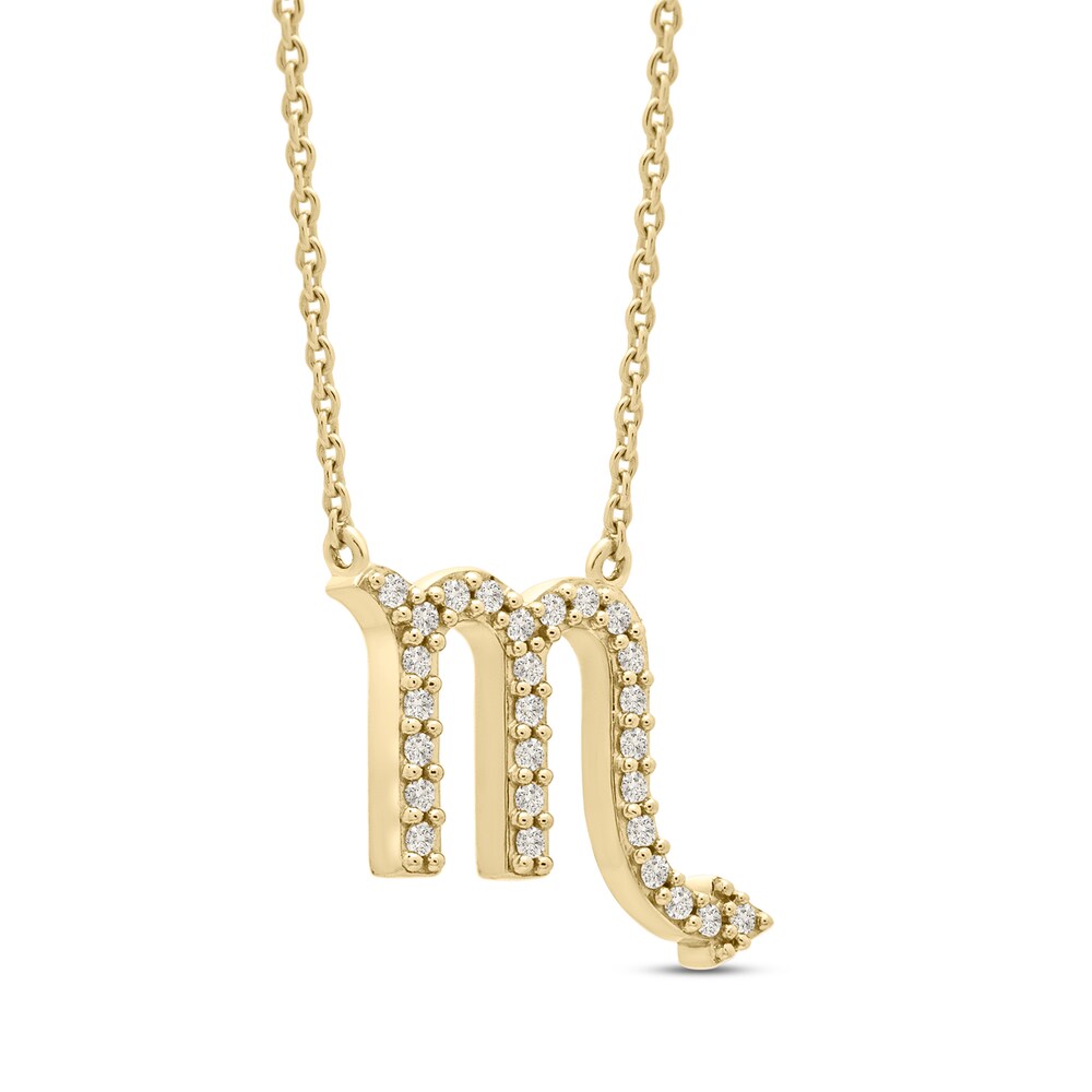 Diamond Scorpio Necklace 1/10 ct tw 10K Yellow Gold 6HTZNNpr Diamond Scorpio Necklace 1/10 ct tw 10K Yellow Gold 6HTZNNpr